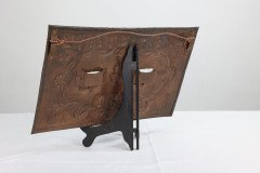 Arts & Crafts Copper Hanging Photograph Frame with Leaf & Berry Decoration - Thumbnail 4