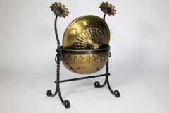 An Aesthetic Movement Wrought Writhen Iron & Copper Fire Bucket - Thumbnail 8