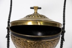 An Aesthetic Movement Wrought Writhen Iron & Copper Fire Bucket - Thumbnail 15