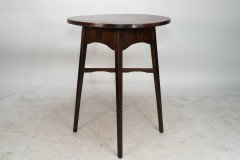 E. A. Taylor for Wylie & Lochhead. A Glasgow School Circular Oak Side Table - Thumbnail 4