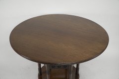 E. W. Godwin Attributed, for Collinson & Lock. An Aesthetic Movement Six-Leg Walnut Circular Centre Table - Thumbnail 3