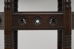 E. W. Godwin Attributed, for Collinson & Lock. An Aesthetic Movement Six-Leg Walnut Circular Centre Table - Thumbnail 9