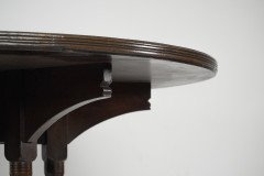 E. W. Godwin Attributed, for Collinson & Lock. An Aesthetic Movement Six-Leg Walnut Circular Centre Table - Thumbnail 6