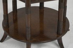 E. W. Godwin Attributed, for Collinson & Lock. An Aesthetic Movement Six-Leg Walnut Circular Centre Table - Thumbnail 12