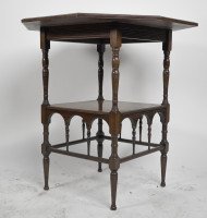 H W Batley for Collinson and Lock (attributed). A fine quality Aesthetic Movement octagonal side table - Thumbnail 2