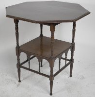 H W Batley for Collinson and Lock (attributed). A fine quality Aesthetic Movement octagonal side table - Thumbnail 1