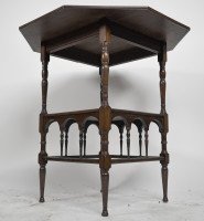 H W Batley for Collinson and Lock (attributed). A fine quality Aesthetic Movement octagonal side table - Thumbnail 6