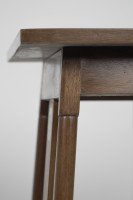 M H Baillie Scott (style of). An Arts and Crafts Walnut side table inlaid with circular Mother-of-Pearl decoration - Thumbnail 8