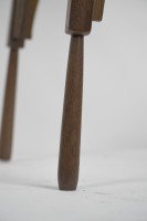 M H Baillie Scott (style of). An Arts and Crafts Walnut side table inlaid with circular Mother-of-Pearl decoration - Thumbnail 11