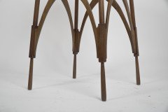 M H Baillie Scott (style of). An Arts and Crafts Walnut side table inlaid with circular Mother-of-Pearl decoration - Thumbnail 10