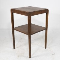 Fyne Ladye. A simple Arts and Crafts style two tier oak side table - Thumbnail 1