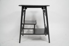 George Watson of Edinburgh. An Anglo-Japanese Ebonised Side Table with Hand Carved Edges - Thumbnail 5