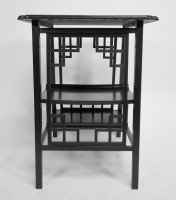 George Watson of Edinburgh. An Anglo-Japanese Ebonized Side Table with Hand Carved Edges - Thumbnail 9