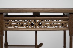 Anglo-Japanese Beech Wood Side Table with Fretwork & Pagoda Style Turned Rails - Thumbnail 10