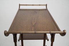 Anglo-Japanese Beech Wood Side Table with Fretwork & Pagoda Style Turned Rails - Thumbnail 7