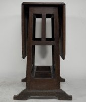 Liberty & Co. Attributed, Arts & Crafts Oak Drop-Leaf Table - Thumbnail 6
