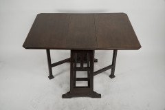 Liberty & Co. Attributed, Arts & Crafts Oak Drop-Leaf Table - Thumbnail 3