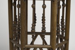 Liberty & Co. Attributed, a small Moorish Hexagon Oak side table - Thumbnail 7