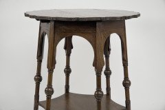 Liberty and Co. An Arts and Crafts oak side or occasional table with a shaped top and molded edges - Thumbnail 2