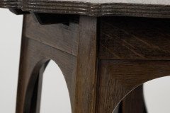 Liberty and Co. An Arts and Crafts oak side or occasional table with a shaped top and molded edges - Thumbnail 9