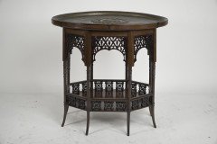 Liberty & Co., a Rare & Unusual Moorish Oval Eight-leg Side Table - Thumbnail 2