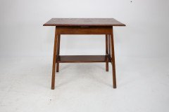 Waring & Gillow. An Arts & Crafts Side Table with Oblong Chequered Inlaid Top & Curved Aprons Below - Thumbnail 6