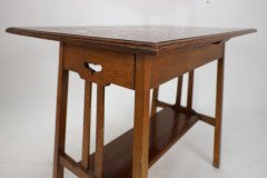 Waring & Gillow. An Arts & Crafts Side Table with Oblong Chequered Inlaid Top & Curved Aprons Below - Thumbnail 11