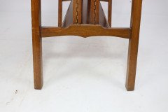 Waring & Gillow. Arts & Crafts Side Table with Oblong Chequered Inlaid Top & Curved Aprons Below - Thumbnail 15