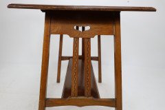 Waring & Gillow. An Arts & Crafts Side Table with Oblong Chequered Inlaid Top & Curved Aprons Below - Thumbnail 14
