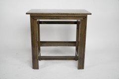 Glasgow School. A Rare Nest of Four Side Tables Each Top Surface Hand Painted with Stylized Floral Decoration - Thumbnail 8