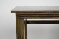 Glasgow School. A Rare Nest of Four Side Tables Each Top Surface Hand Painted with Stylized Floral Decoration - Thumbnail 17