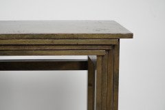 Glasgow School. A Rare Nest of Four Side Tables Each Top Surface Hand Painted with Stylized Floral Decoration - Thumbnail 18