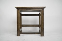 Glasgow School. A Rare Nest of Four Side Tables Each Top Surface Hand Painted with Stylized Floral Decoration - Thumbnail 9
