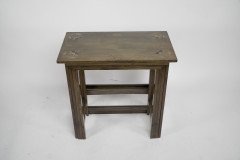 Glasgow School. A Rare Nest of Four Side Tables Each Top Surface Hand Painted with Stylized Floral Decoration - Thumbnail 10