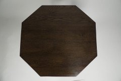 An Arts & Crafts good quality oak octagonal centre table with curved supports - Thumbnail 6