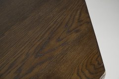 An Arts & Crafts good quality oak octagonal centre table with curved supports - Thumbnail 8
