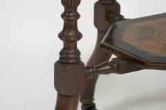 An Aesthetic Movement Ebonized Side Table with a Marquetry Octagonal Top - Thumbnail 17
