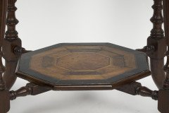 An Aesthetic Movement Ebonized Side Table with a Marquetry Octagonal Top - Thumbnail 15