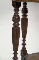 An Aesthetic Movement Ebonized Side Table with a Marquetry Octagonal Top - Thumbnail 12