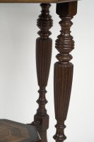 Aesthetic Movement Ebonised Side Table with a Marquetry Octagonal Top - Thumbnail 13