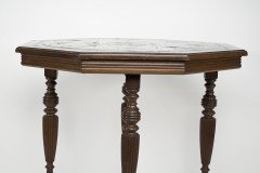 An Aesthetic Movement Ebonised Side Table with a Marquetry Octagonal Top - Thumbnail 11