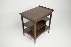 An Aesthetic Movement Walnut Side Table with Torii Gate Style Curving Uprights - Thumbnail 2