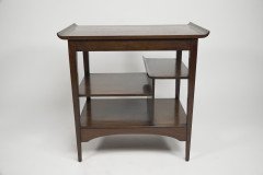 Aesthetic Movement Walnut Side Table with Torii Gate Style Curving Uprights - Thumbnail 3