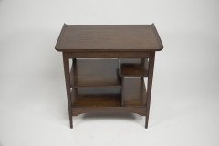 Aesthetic Movement Walnut Side Table with Torii Gate Style Curving Uprights - Thumbnail 4