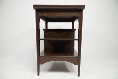 Aesthetic Movement Walnut Side Table with Torii Gate Style Curving Uprights - Thumbnail 5