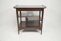 Aesthetic Movement Walnut Side Table with Torii Gate Style Curving Uprights - Thumbnail 7
