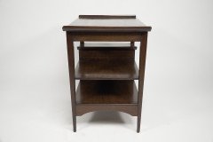 Aesthetic Movement Walnut Side Table with Torii Gate Style Curving Uprights - Thumbnail 9