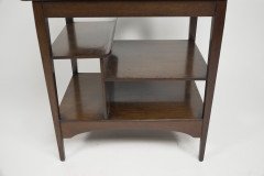 An Aesthetic Movement Walnut Side Table with Torii Gate Style Curving Uprights - Thumbnail 13