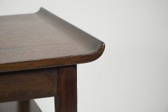 Aesthetic Movement Walnut Side Table with Torii Gate Style Curving Uprights - Thumbnail 12