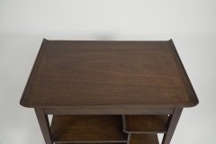 Aesthetic Movement Walnut Side Table with Torii Gate Style Curving Uprights - Thumbnail 11